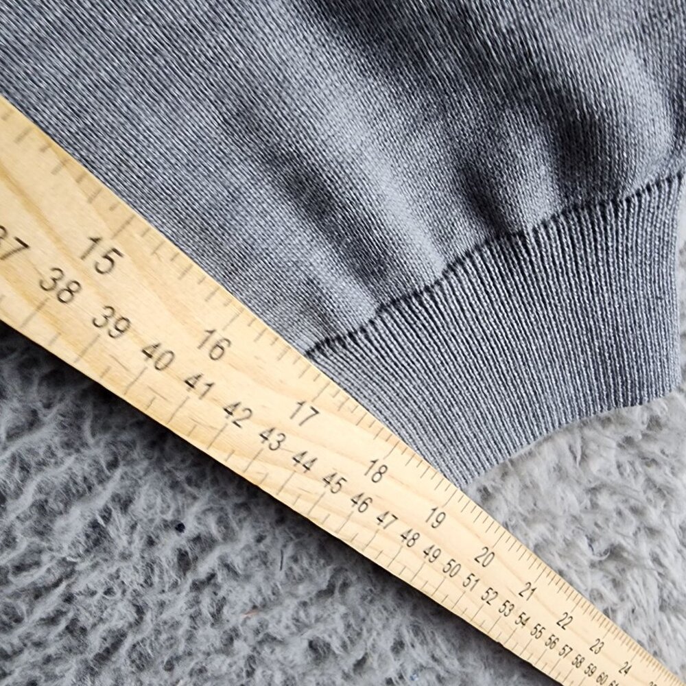 Luchiano Visconti Sweater Mens Medium Gray Long Sleeve 1/4 Zip *NWT* - Picture 9 of 11